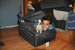 Someone fits in my suitcase