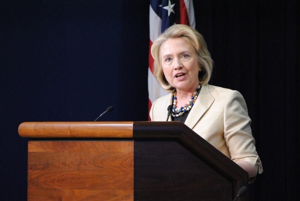 Former secretary of state Hillary Clinton gives her support to military action in Syria at an unrelated event about wildlife trafficking. She said Syrian President Bashir al-Assad’s actions demand a strong response from the United States and other international leaders.