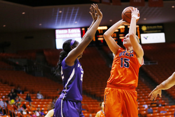 Sophomore foraward Agata Dobrowolska joined the Miners this year. She is from Lublin, Poland.