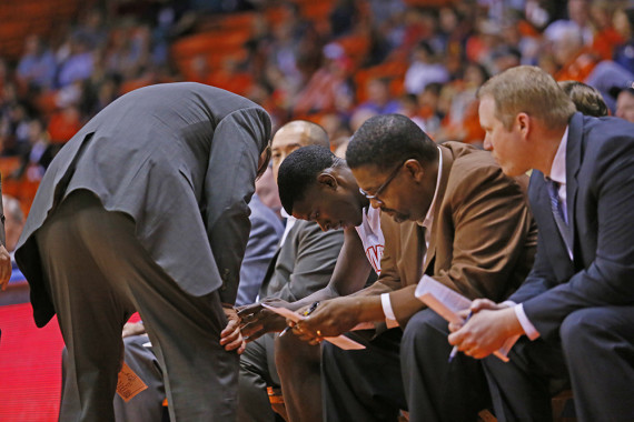 Washburn refuses to get back on the floor during the second half