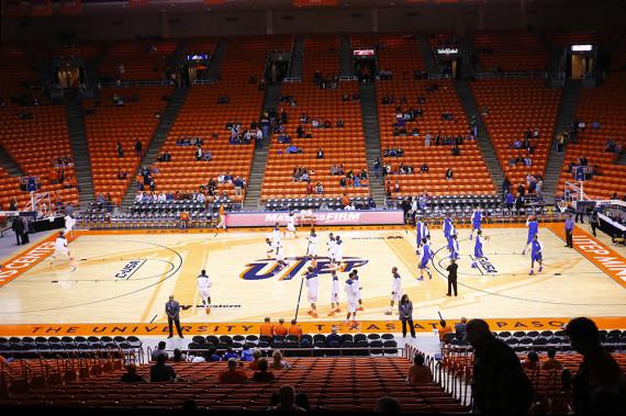 The Don Haskins Center got a make over and a new floor and design that will be used for the 2013-14 season and the 2014 Conference USA Basketball Championships in March.