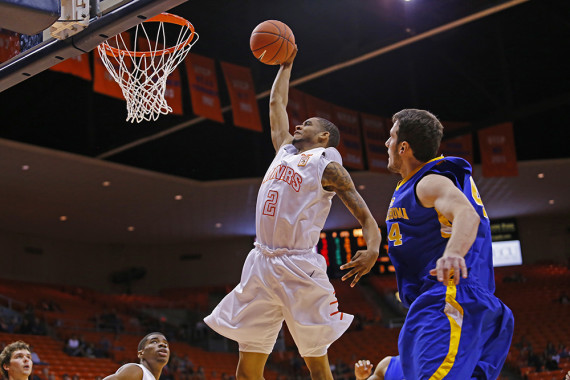 Senior guard Jalen Raglamd had a dunk of his own during the exhibition game, he contributed with 15 points.