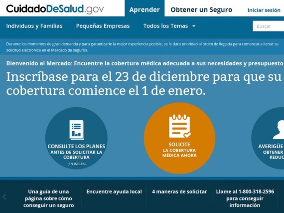 A+screenshot+of+the+site+Cuidadodesalud.gov.+The+Spanish+language+site+went+live+Friday+after+its+launch+was+delayed+several+times.