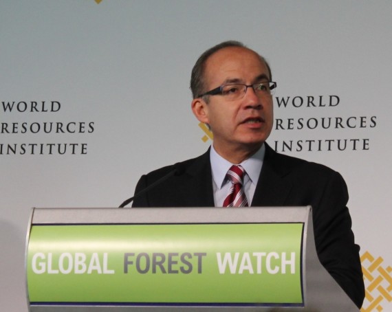 Felipe Calderon, former president of Mexico, says he would have liked to have had the Global Forest Watch when he was president. He said it would have helped him reduce deforestation even more.