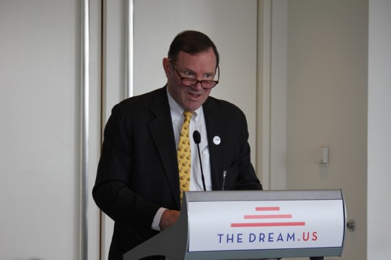 Donald Graham, CEO of Graham Holdings and co-founder of TheDream.US, introduces TheDream.US scholarship for DREAMers that will help 2,000 students over the next decade. He spoke on Tuesday at the Newseum about the importance of the scholarship program. 