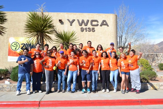 Students from the Student Support Services program volunteer at the YWCA.  