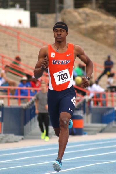 Sprinter A-Shawni Mitchell sprints at Kidd Field during the UTEP Invitational on April 12.