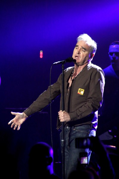 Morrissey performs for his fans at The Plaza Theater.