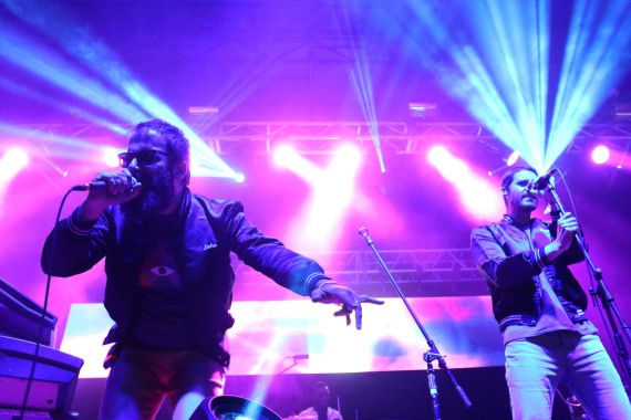 Capital Cities perform for fans at this years festival. 