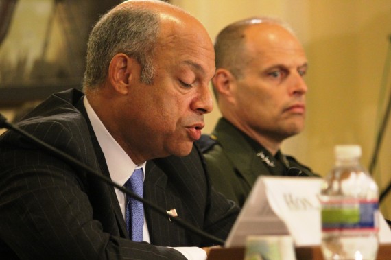 Jeh Johnson, secretary of Homeland Security, defends his department’s actions against criticism that is has not done enough to stop the influx of children at the U.S.-Mexico border. He testified at a House committee hearing Tuesday.