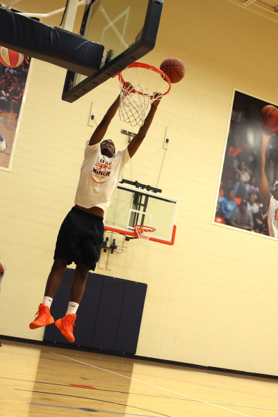 Marqywell Jackson shows off his vertical. 