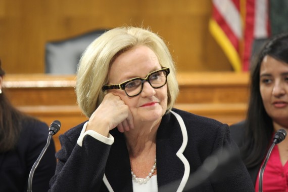 Sen.+Claire+McCaskill%2C+D-Mo.%2C+listens+to+testimony+from+victim+advocates+Monday+during+a+roundtable+discussion+on+Capitol+Hill.+She+plans+to+address+the+problem+of+campus+sexual+assaults+in+amendments+to+the+federal+education+law+later+this+year.
