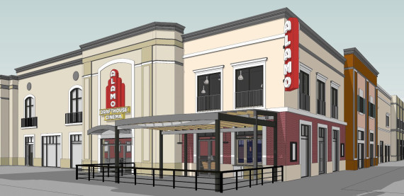 The Alamo Drafthouse will be equipped with Sony 4K Digital Cinema Projection, RealD 3D, a stand-alone bar with selected cocktails and 35 mm projection capabilities.