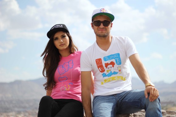 Children of the Fries is a clothing line whose brand focuses on bringing health awareness throughout the community. (Above) Illiana Curiel and Carlos Cardenas sport the line’s clothing apparel. 