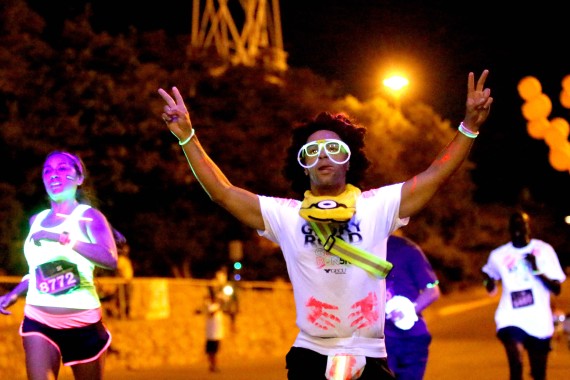 More than 2,000 participated in the Glory Road Glow Run. 