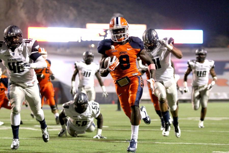 Junior+running+back+Autrey+Golden+is+UTEP%E2%80%99s+all-time+leader+in+kick+return+touchdowns+with+six.