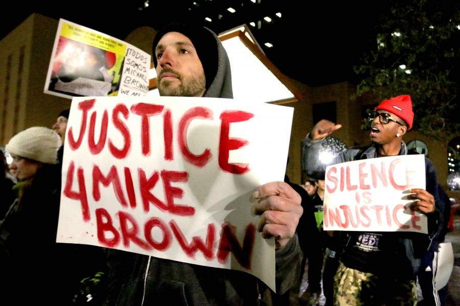 Protestors+gather+in+front+of+El+Paso+County+Court+House+downtown.+