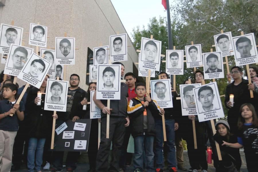 Protestors gather in order to bring awareness to the unjust kidnapping and the possible murder of 43 college students in Ayotzinapa, Mexico.