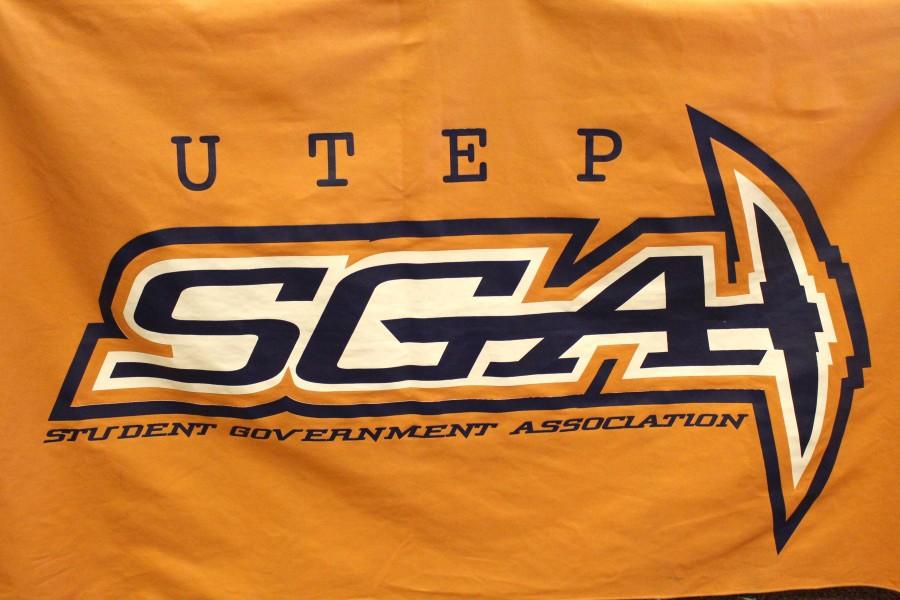 The UTEP SGA banner.