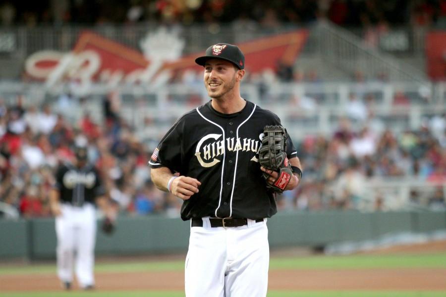 First+baseman+Tommy+Medica+is+batting+.326+in+the+10+games+he+has+played+for+the+Chihuahuas+this+season.