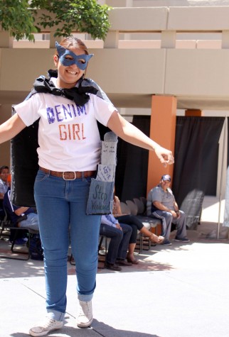 A participant walk on the runway as Denim Girl. 