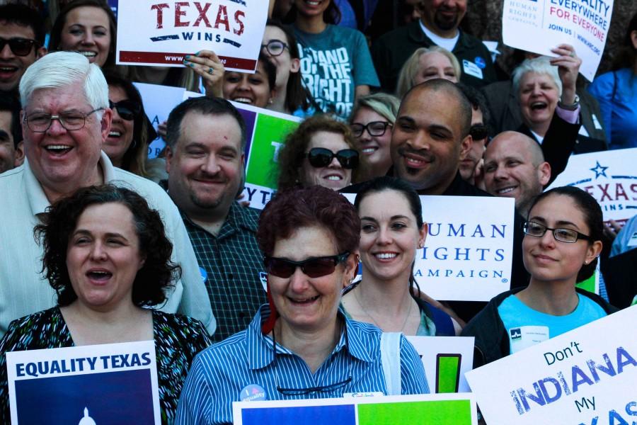 Participants at Freedom Advocacy Day cheer.