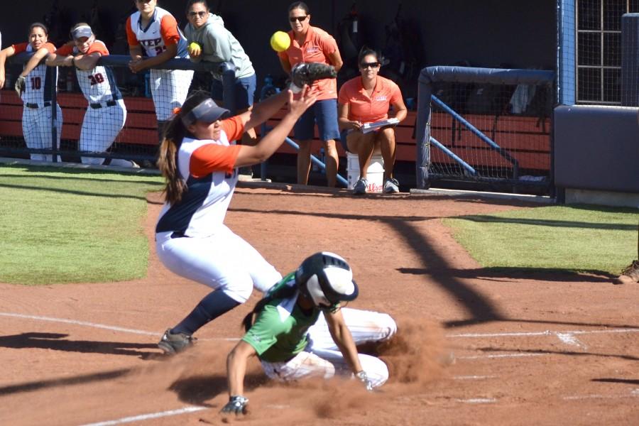 The UTEP softball team lost the final of three games against Marshall, even though the game was stopped early and the score was tied at seven.