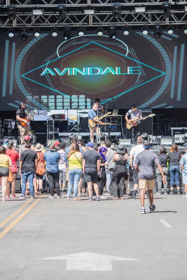 Alternative rock band Avindale performs at Neon Deserts Franklin Mountains Stage. 
