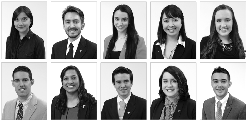 Top Ten Seniors, top (left): Mayela Aldaz, Jeremiah Alexander Balcazar, Karla Becerra, Joselyn Cardenas Anaya and Lisa Haisan. Bottom (left): Steven Taylor Harmon, Beatriz Madrigal Sanchez, Andre Perez-Orozco, Claudia Preza and Esteban Quintanilla.
