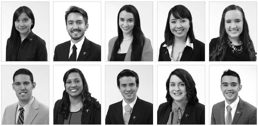 Top Ten Seniors, top (left): Mayela Aldaz, Jeremiah Alexander Balcazar,  Karla Becerra, Joselyn Cardenas Anaya and Lisa Haisan. Bottom (left): Steven Taylor Harmon, Beatriz Madrigal Sanchez, Andre Perez-Orozco, Claudia Preza and Esteban Quintanilla.