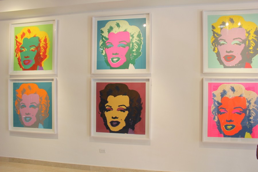 La famosa obra de arte basada el la actriz Marilyn Monroe es parte de la exposicion de Andy Warhol, el rey del pop art. 