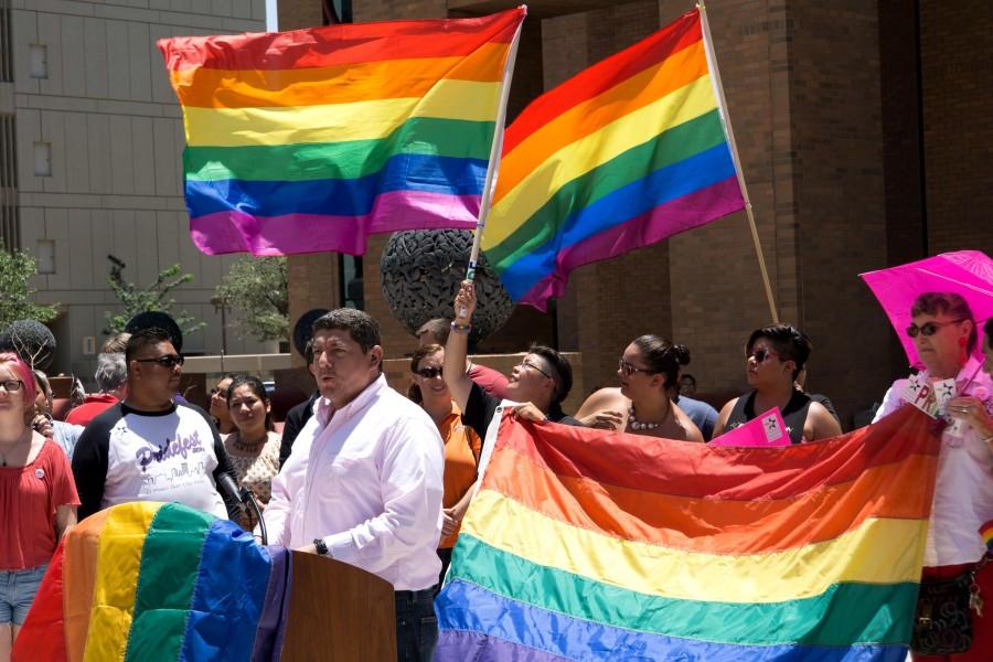 El Pasoans rally after the Supreme Court ruled in favor of marriage equality in all 50 states. 