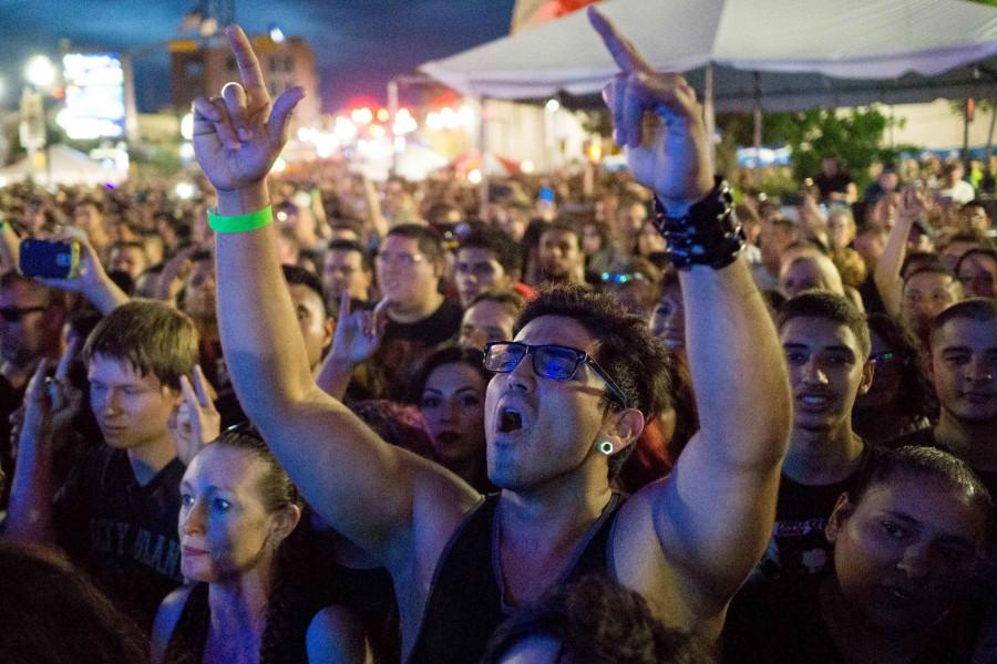 Audience members enjoy the show at StreetFest 2015.