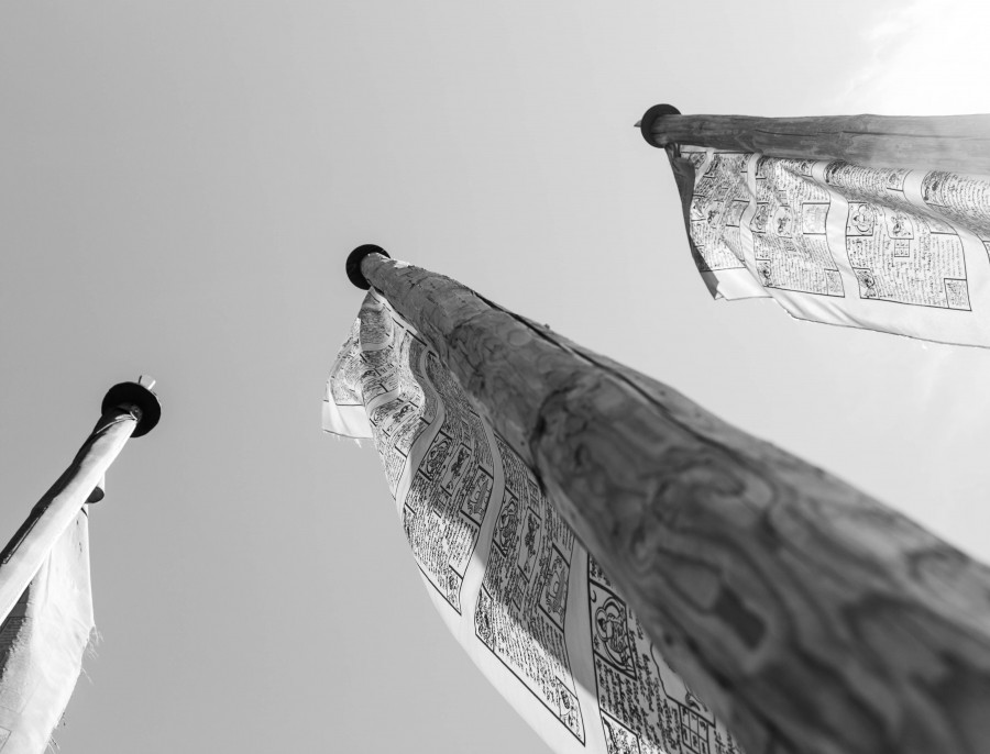 Bhutanese flags by the UGLC. 