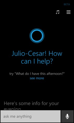 Phone cortana