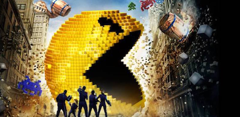 The motion picture Pixels stars Adam Sandler and Kevin James as a pair of video game enthusiasts who fight off alien video arcade game enemies trying to destroy the planet. 