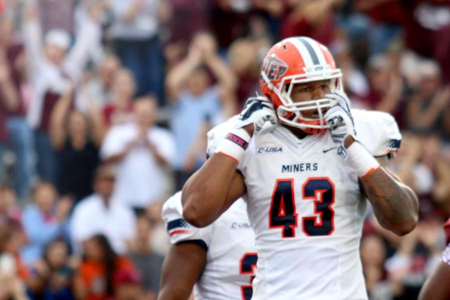 Roy Robertson-Harris led the Miners last season in tackles for loss with 9.5.