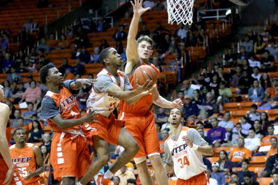 The+UTEP+men%E2%80%99s+basketball+team+showcased+their+talents+in+a+3-point+shootout%2C+dunk+contest%2C+and+inter-squad+scrimmage.+