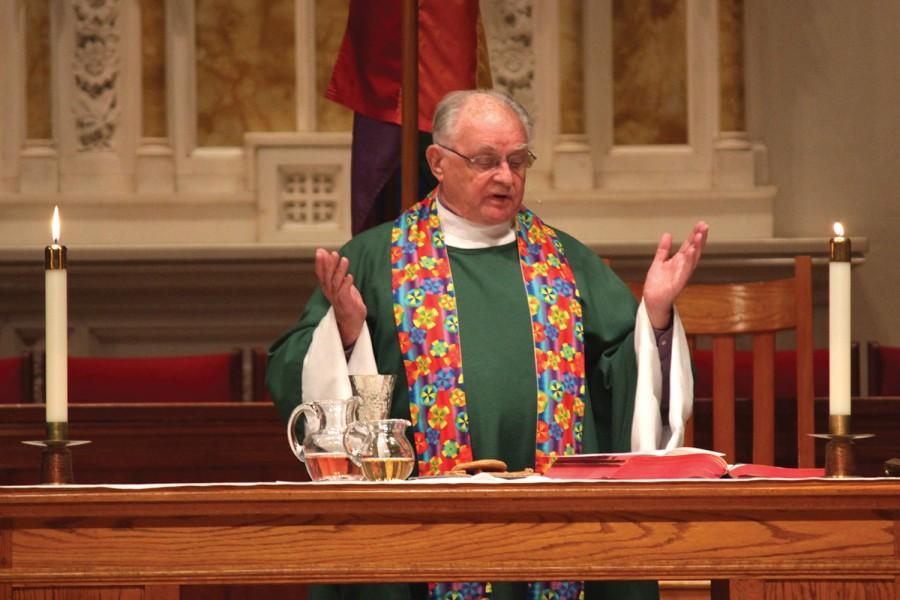Father Alexei Michalenko presides over a Dignity Washington Mass at an Episcopal church in Washington, despite the Catholic church’s disapproval of Catholic priest presiding over a Mass for Dignity. Former priest Joe Hennessy also says Mass for Dignity groups.