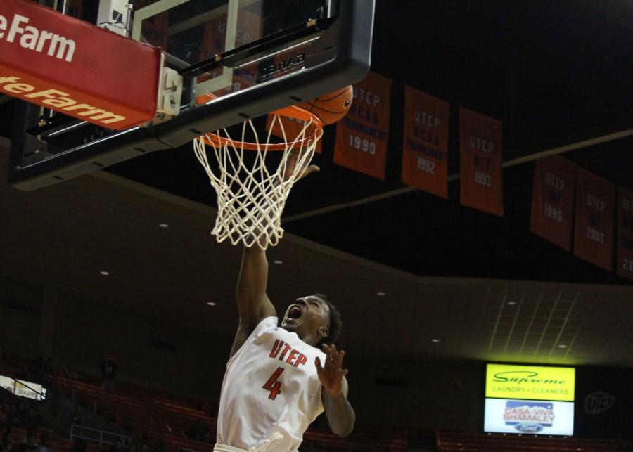 UTEP Guard Lee Moore jumps for a layup.  