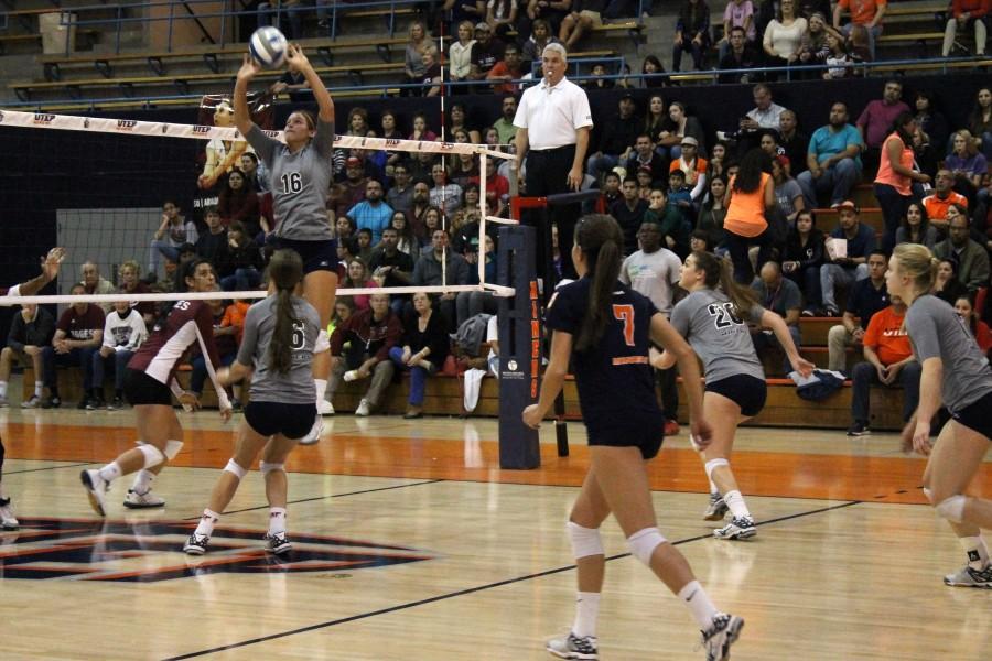 The+UTEP+volleyball+team+lost+their+last+match+of+the+season+to+New+Mexico+State+last+Wednesday+on+Nov.+25.+