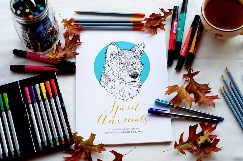 "Spirit Animals" is the title of the coloring book illustrated by Carlos Gonzalez.