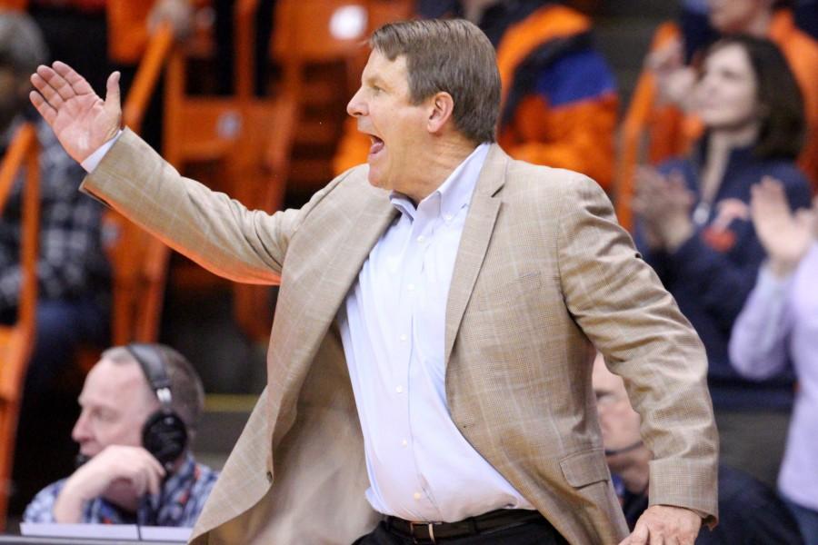 Head coach Tim Floyd and the Miners have not yet won a game on the road this season.