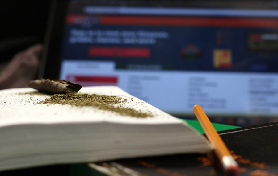 The number of students in possession of marijuana has increased in the past year. 