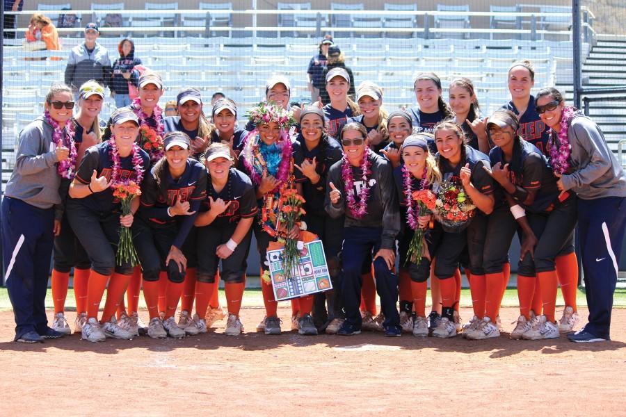 Women%E2%80%99s+softball+is+tied+for+first+place+in+the+Western+Division+of+Conference+USA+and+clinched+their+spot+in+the+tournament.+