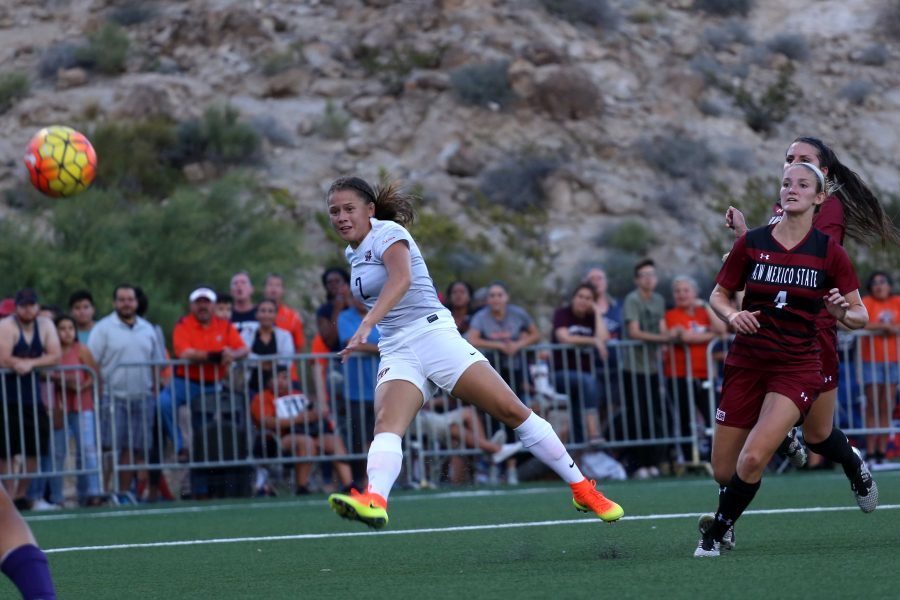 The+UTEP+Miners+Womans+soccer+team+played+against+the+NMSU+Aggies+at+the+University+Field+on+August+19%2C+2016.