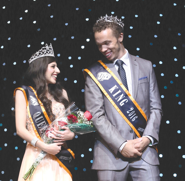 Junior mechanical engineering major, Lana Hussein and Junior commercial music major, Jean-Andre Moore were crowned UTEP’s 2016 homecoming king and queen Sunday, Oct. 23. 