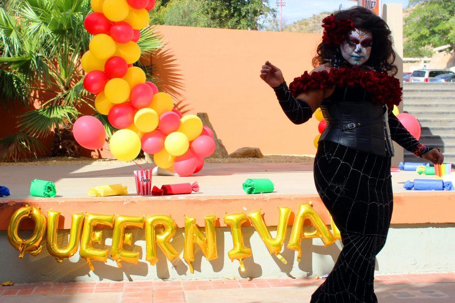 Drag queen Athenea Rae preforms a lip-sync to Fleetwood Mac 