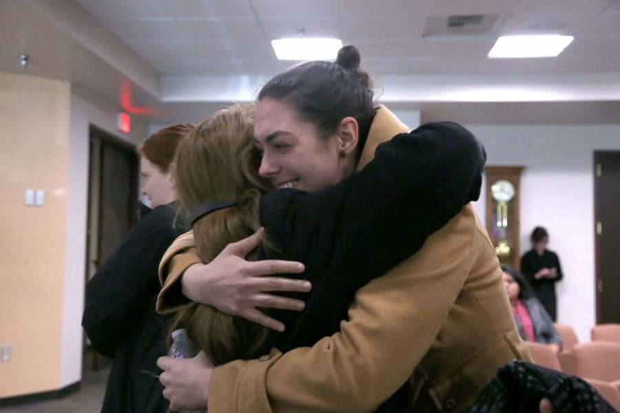 Proponents of saving Duranguito hug after hearing city councils decision. 