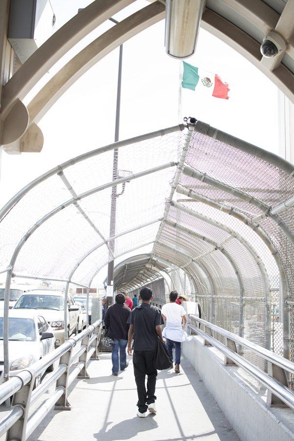 International bridge Paso del Nortes pedestrian bridge.